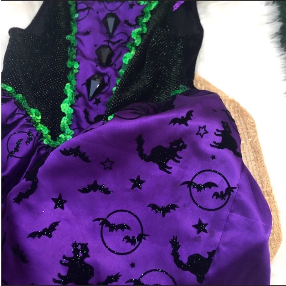 Witch Dress Costume Girls 5/6 - Picture 6 of 16